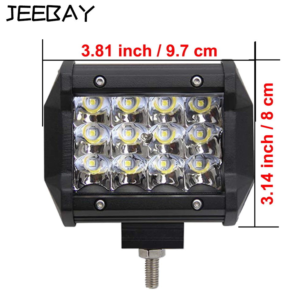4 дюйма 36 Вт Светодиодный рабочий светильник 12 в 24 В светодиодный бар внедорожный автомобильный светильник Точечный прожектор Светодиодный светильник 4x4 для джипа SUV UAZ грузовика трактора лампы