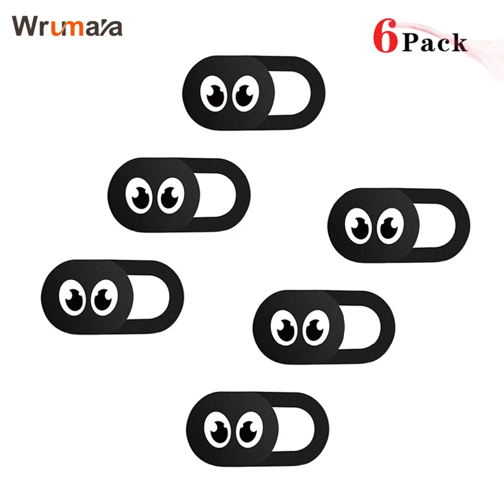 

6Pcs Universal eye WebCam Cover Shutter Magnet Slider Camera Cover for IPhone PC Laptops Phone Lens Web Cam Privacy Sticker