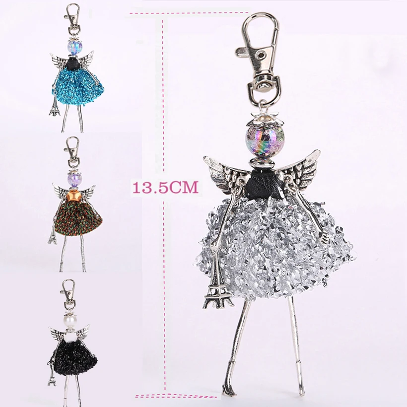 Fashion Creative Angel Alloy Metal Key Fob Keychain Jewelry Collectable Item 