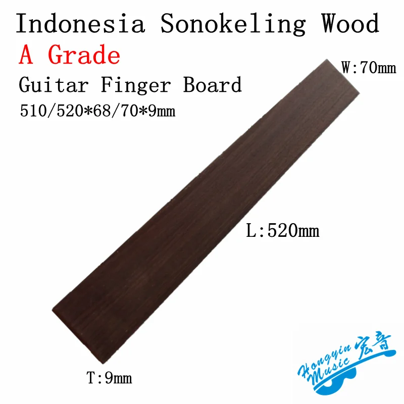 Ручной работы класса индонезийский SONOKELING дерево гитара Гриф материал DIY палисандровый гриф гитары аксессуары 520*70*10 мм