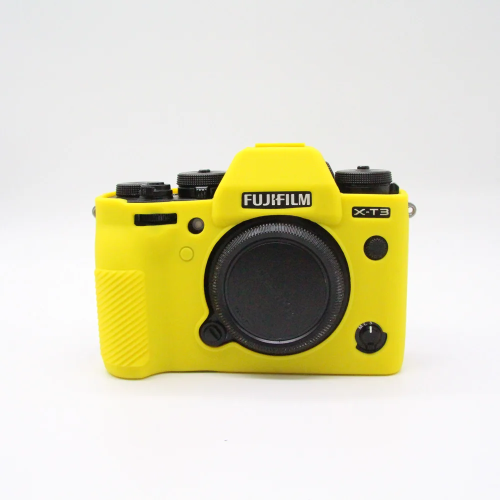 Красивая мягкая сумка для видеокамеры, силиконовый чехол, резиновый чехол для камеры Fujifilm XT3 FUJI XT3, защитный чехол для тела - Цвет: Yellow