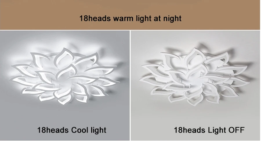 AC85V~ 260V светодиодные потолочные светильники для гостиной, спальни, креативного типа, цветочное освещение, потолочная лампа
