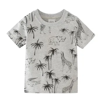 

New style baby Boys short sleeve t shirt kids cute animals summer t shirt with printed a cartoon character new designed t shirt