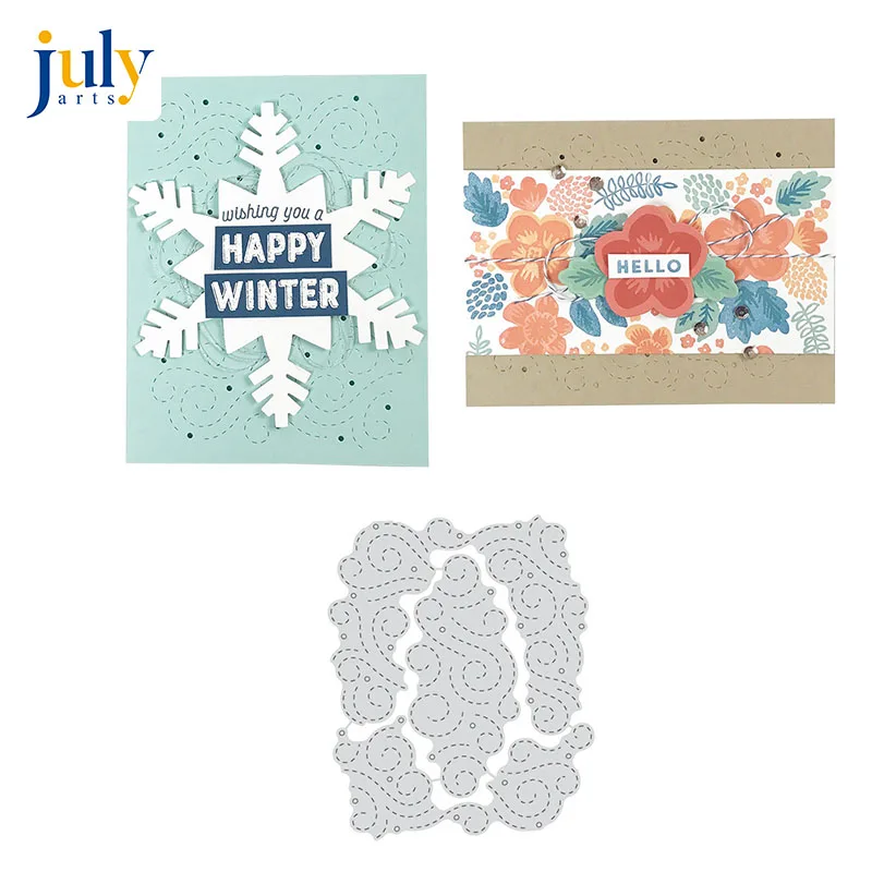 

Julyart Curve Background Cutting Dies Irregular Figure Dies Scrapbooking Photo Album Greeting Cards Paper Work