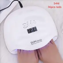 Сушилка для ногтей 54 Вт Светодиодная УФ-лампа для ногтей для всех типов гель-ногтей лак отверждаемая лампа ЖК-дисплей Авто сенсационная лампа для ногтей