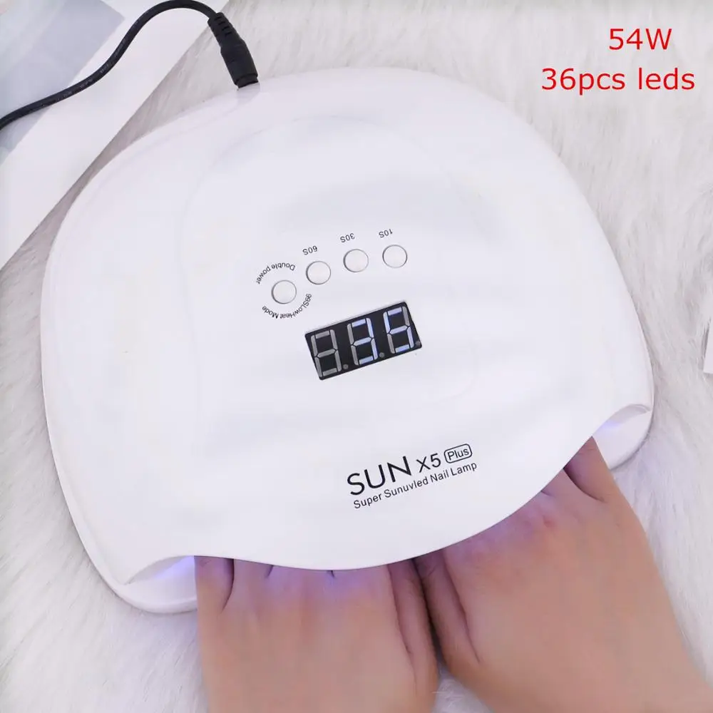 

Nail Dryer Machine 54W UV LED Nail Lamp for All Type Gel Nails Varnish Curing Lamp LCD Display Auto Sensoring Lamp for Nails