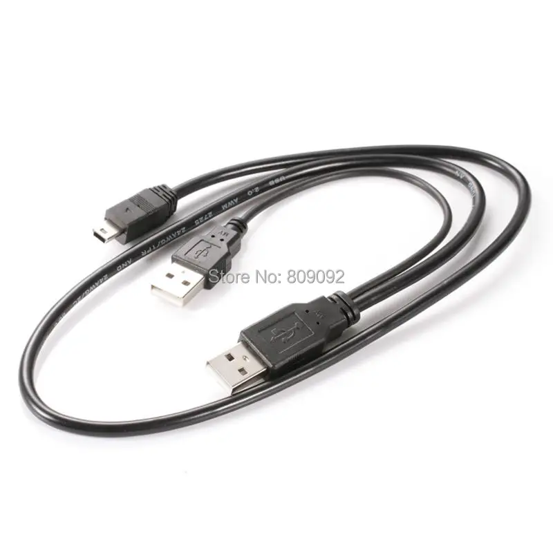 USB мужчина к USB муж Мощность кабель + мини USB Мужской 5pin HOST OTG кабель данных Мощность Y Splitter кабель для мобильных HDD жесткий диск