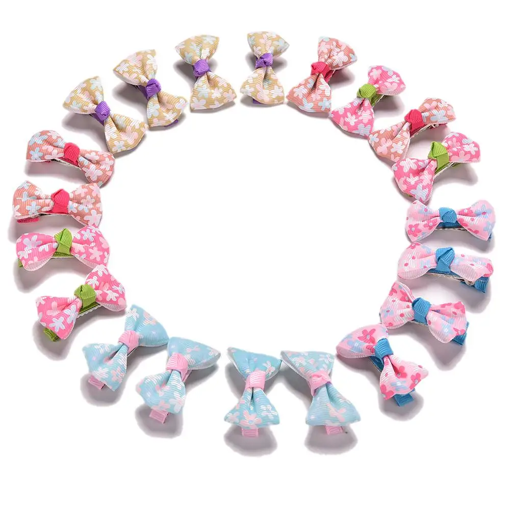 

20pcs/lot 2019 Cute Baby Girl Hair Clips Mini Bowknot Hair Accessories Spot Infant Small Hairpin For Children Barrette