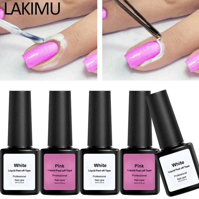 Lakimu Peel Off Tape Nail Polish Base Peel off Protection Varnish White