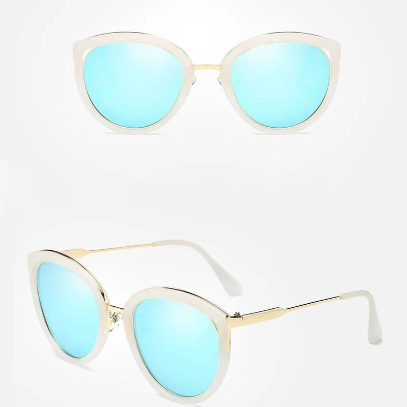 Брендовая Дизайнерская обувь дизайн солнцезащитные очки для женщин для поляризационные кошачьи глаза очки для вождения - Цвет линз: C5