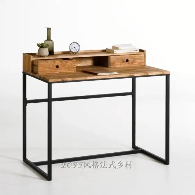 Internet Magazin American Country Pine Wood Wrought Iron Desk