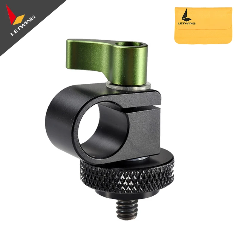 Prix pour LanParte Simple Rod Clamp avec 1/4 "Vis Réglable Microphone Moniteur Connecteur pour 15mm Rail System DSLR Rig Prix pour LanParte Simple Rod Clamp avec 1/4 "Vis Réglable Microphone Moniteur Connecteur pour 15mm Rail System DSLR Rig