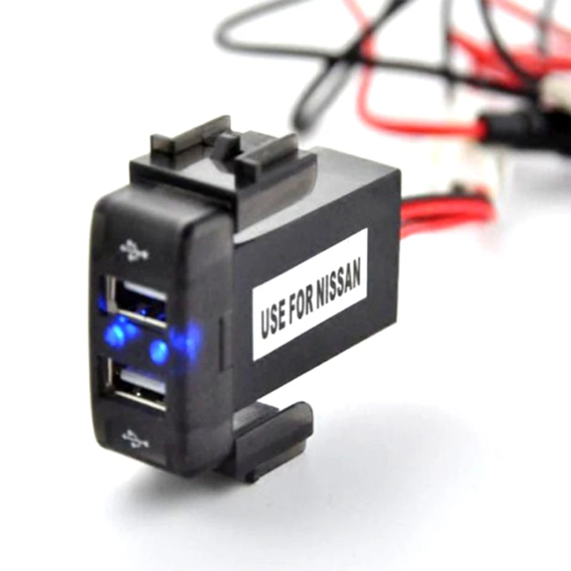 

Car Reserved Socket for Nissan 2USB Dual USB Conversion U Disk Player Refit Car Charger Old