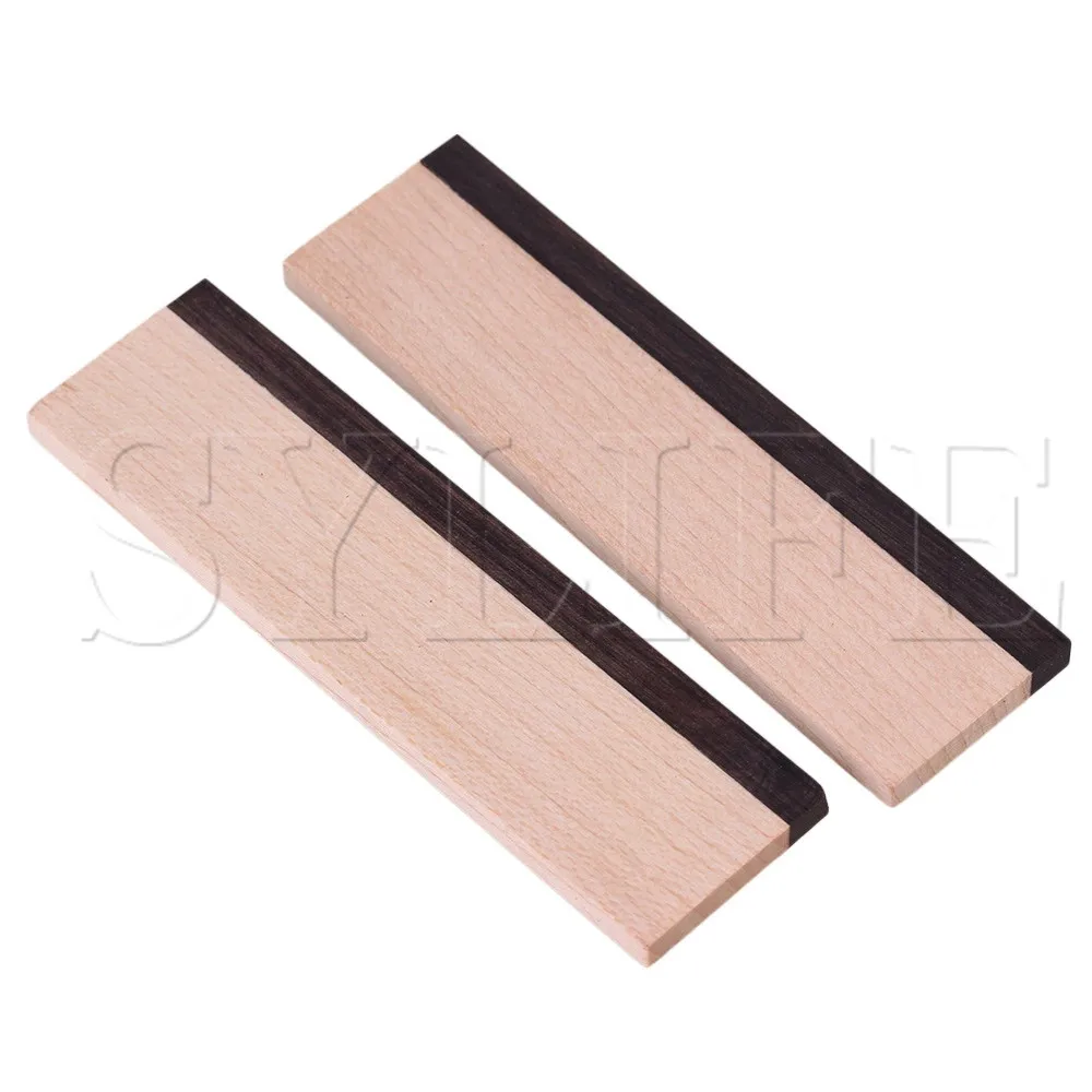 

2 x Maple Wood and Ebony Spider Bridge Blank Saddle for Dobro Guitar