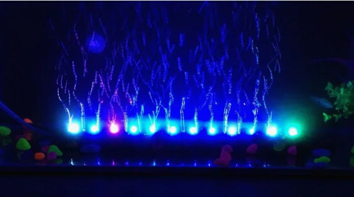 submersible led lights with remote led colorful Fish tank box bubble flashlight Water grass lamp land diving color Discoloration Aquarium bubble lights lamp strip submersible led pool lights