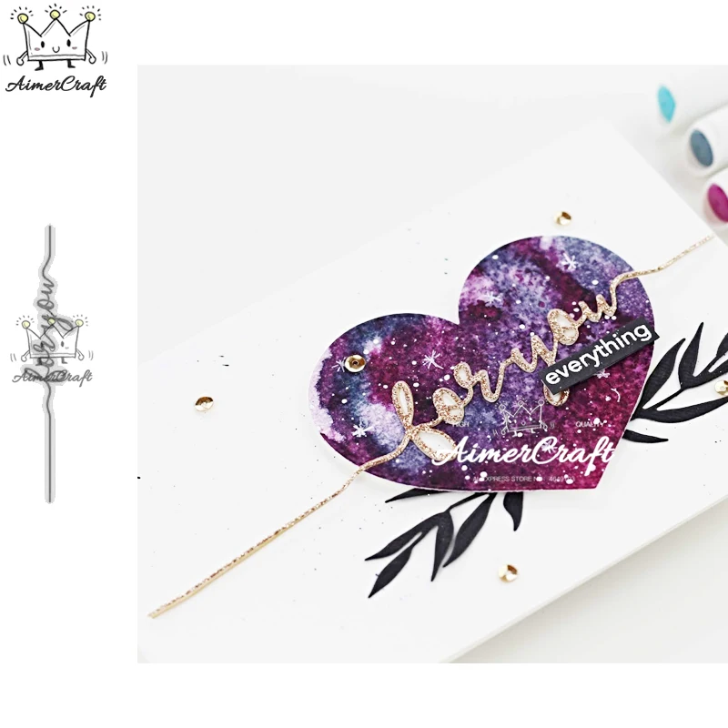 

Word For You Gift Metal Cutting Dies Scrapbooking Stencil For DIY Paper Card Decorative Embossing Die Cut Craft Dies New 2019