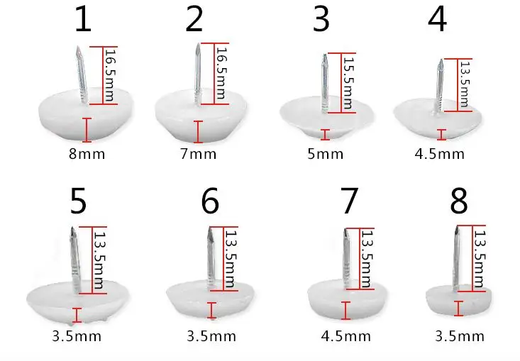 В переменного тока, 50-80 шт./упак. Нескользящие ножки для мебели кепки ножка стула защита для ног скользит занос плитка войлочная прокладка пол лак для ногтей мебельная фурнитура