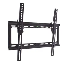 ТВ Кронштейн Kromax IDEAL-4 new black(Настенный, наклонный, сталь, диагональ экрана 22-65 дюймов, расстояние от стены 2.3 см, угол наклона 0-10°, макс.нагрузка 50 кг