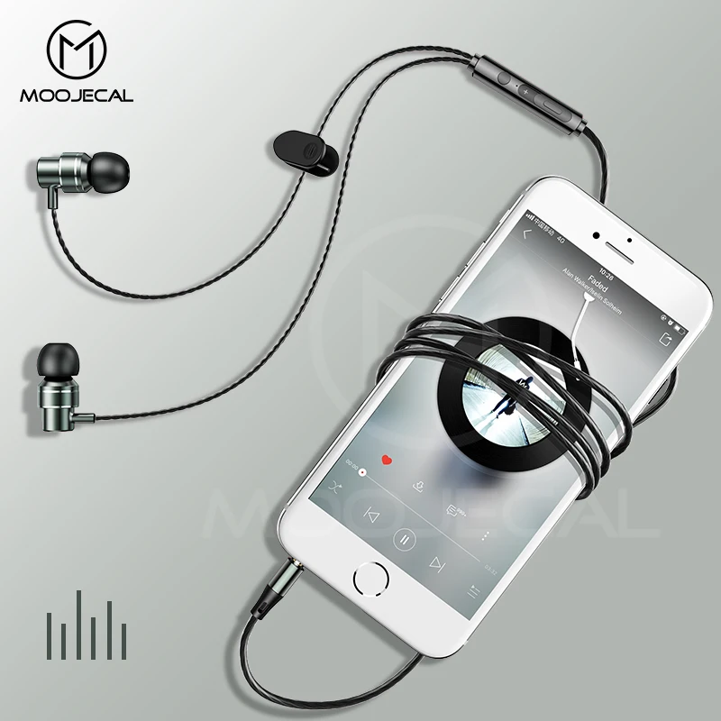 MOOJECAL Professional Earphone Super Bass Headset with Microphone Stereo Earbuds for Mobile Phone Samsung Xiaomi fone de ouvido MOOJECAL Professional Earphone Super Bass Headset with Microphone Stereo Earbuds for Mobile Phone Samsung Xiaomi fone de ouvido