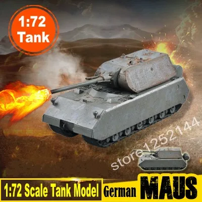Магическая мощная масштабная модель 1: 72 танка немецкая армия MAUS тяжелый танк 36606