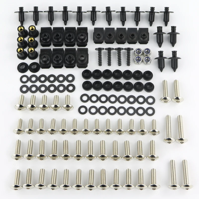 

For Yamaha YZF-R1 R1 R1M 1998-2018 YZF R15 2008-2018 Complete Full Fairing Bolts Kit Screw Nut Fairing Clips OEM Steel