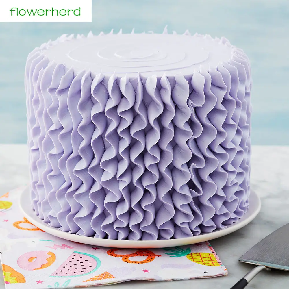 

Romantic Waves Silicone Mold Pleated Skirt Cake Mold Ruffle Wedding Cake Decorating Tools Moulds Chocolate Sugar Craft Tools