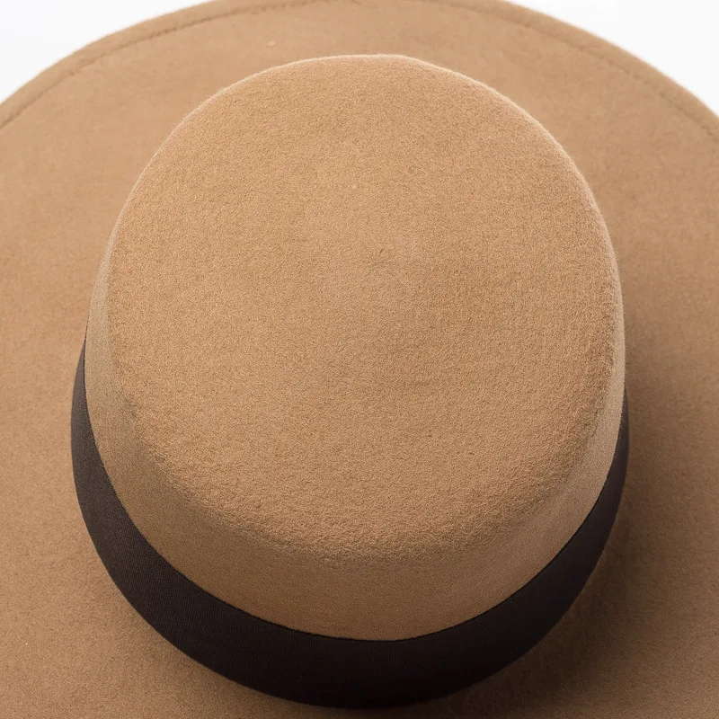 01905-hh8138 однотонная шерстяная Классическая Шляпа Fedora Мужская и женская панама джазовая, шляпа