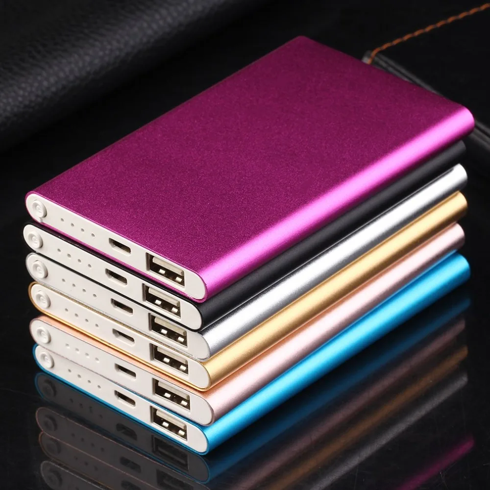 Ultra Thin Power Bank 5000mAh Large Capacity External Battery Mobile Backup Battery Powerbank Supply Charger For Smart Phone