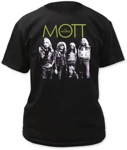 Новейшая забавная футболка MOTT HOOPLE-Group-t shirt S-M-L-XL-2XL Фирменная Новинка Официальная футболка черная футболка мужская футболка Новейшая забавная футболка MOTT HOOPLE-Group-t shirt S-M-L-XL-2XL Фирменная Новинка Официальная футболка черная футболка мужская футболка