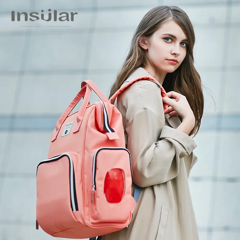 INSULAR New Baby Diaper Bag Fashion Mummy Maternity Nappy Bag Large Capacity Baby Bag Travel Backpack Designer Nursing Bag INSULAR New Baby Diaper Bag Fashion Mummy Maternity Nappy Bag Large Capacity Baby Bag Travel Backpack Designer Nursing Bag