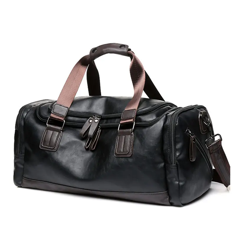 

Men Travel Bags PU Leather Large Capacity Travel Bag Fashion Shoulder Designer Messenger Baggage bag Casual Crossbody Handbag