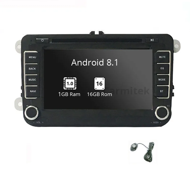 Android Мультимедиа Радио gps навигация двойной din для vw polo sedan scirocco Caddy Passat b6 b7 DVD volkswagen golf 4 5 6 - Цвет: 1gb 16gb Mic