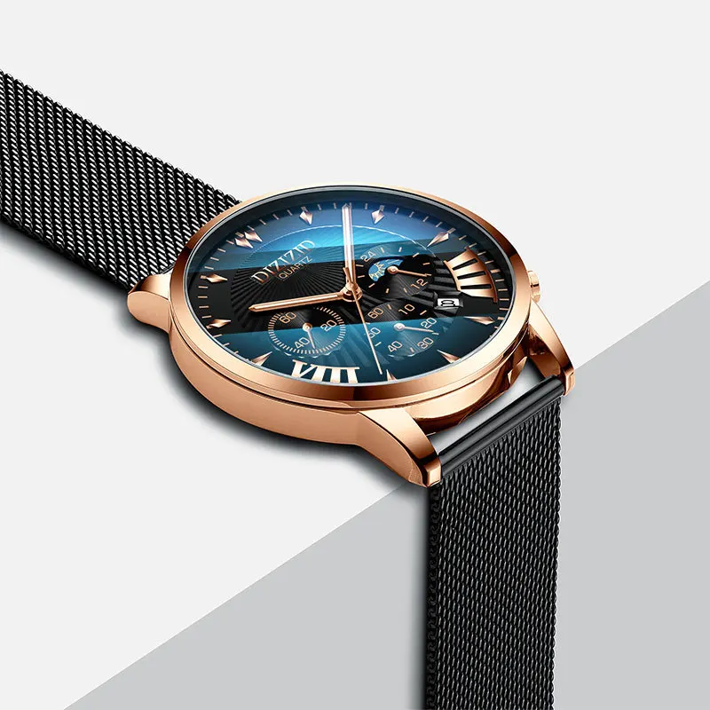 

2019 New Mens Watches Top Brand Luxury Waterproof Chronograph Quartz Watch Fashion Casual Male Clock for Sport Relogio Masculino