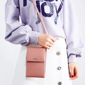 

New Women Casual Wallet Cross Body Phone Bag Multi Pocket Mini Pouch Card Holder Shoulder Wallet Bag High Quality