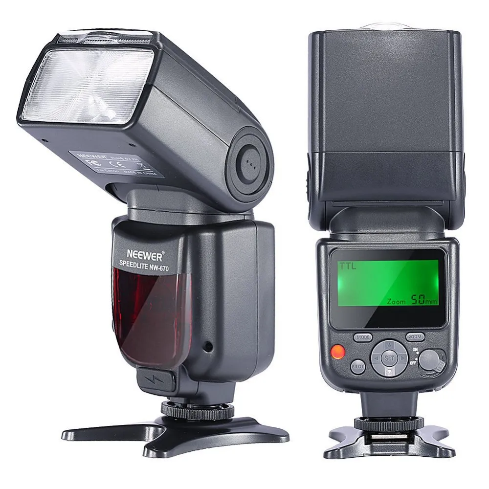 Neewer NW-670 ttl вспышка Speedlite с ЖК-дисплеем для Canon 7D Mark II, 5D Mark II III, IV, 1300D, 1200D1100D и других Canon DSLR