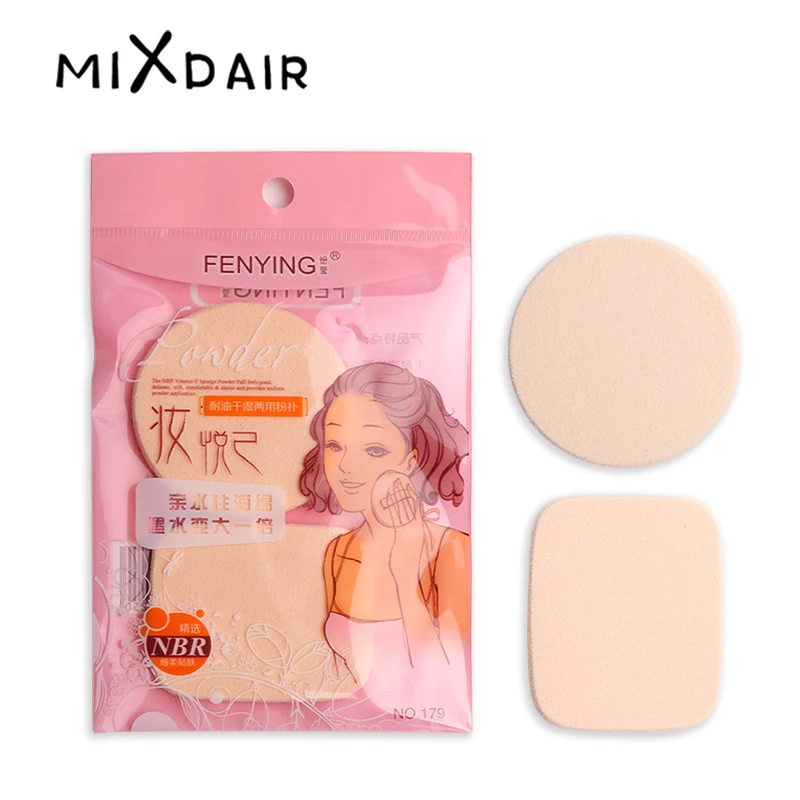 

MIXDAIR 2Pcs/set Cosmetic Puff Soft Makeup Foundation Sponge Soft BB Cream Powder Puff Dry & Wet Facial Sponges Makeup Tools