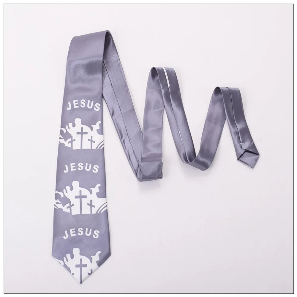 1 шт. церковный жрец духовенство галстук христианский святая Шея галстук кресты шаблон с Иисусом