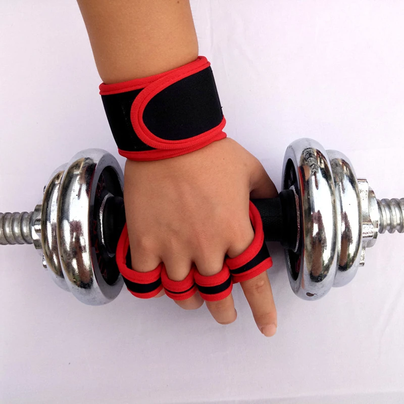 1 Pair Weight Lifting Training Gloves Profession Palm And Wrist Protection Gym Fitness Gloves Sports Body Building For Men Women