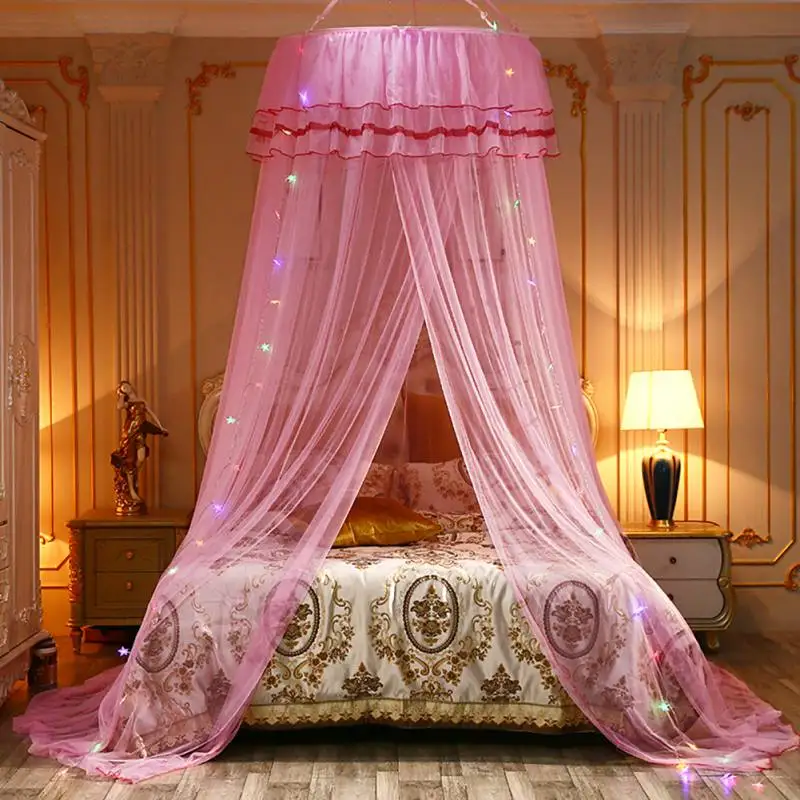 Новое поступление, Elgant, навес, москитная сетка для двойной кровати, противомоскитная защита, палатка, отклонение от насекомых, навес, кровать, занавеска, кровать, палатка - Цвет: Розовый