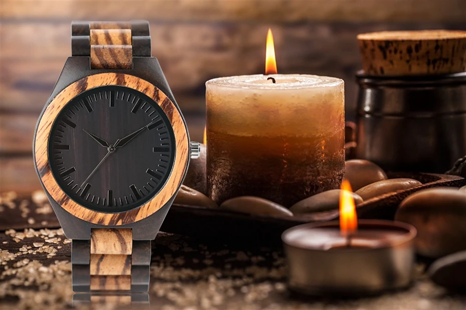 Mens Watches Creative Zebra Wood Watch Luxury Full Wooden Adjustable Strap Quartz Analog 2017 Clock Male hour Reloj de madera 2018 (13)