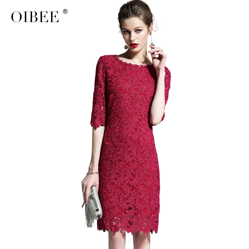 OIBEE2019 летнее платье для невесты, сексуальное Сетчатое платье с длинным рукавом - Цвет: red