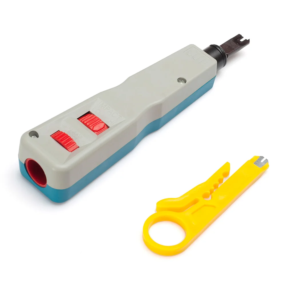 LBSC Network Wire Punch Down Impact Tool with Two Blades - 110 and BK & Network Wire Stripper