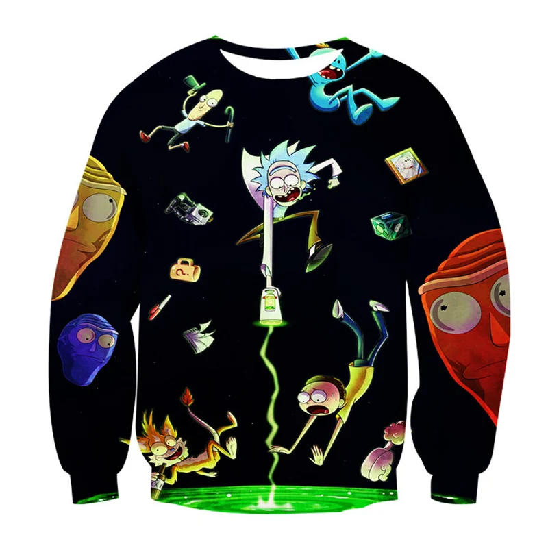 Rick And Morty Hoodie 3d Sweatshirt Unisex Long Sleeve Tee Tops Men ...