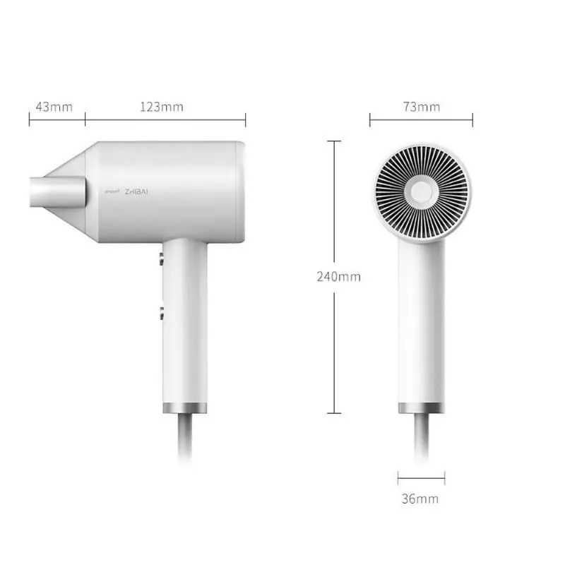 Xiao mi zhiabi HL3 фен mi ni Портативный анион электрический фен 1800 Вт 2 скорости температуры mi фен для путешествий домашний комплект