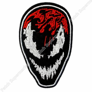

Carnage Face Spiderman Villain Comic Venom Lizard Embroidered Big Patch Movie TV Iron On Patch Custome TRANSFER MOTIF APPLIQUE
