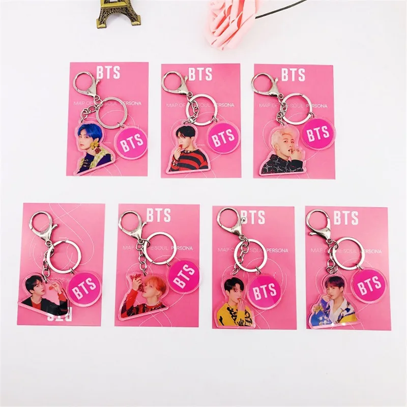 

Youpop Kpop New Album Bangtan Boys Keychain Accessories Key Chain Key Ring Pendant Keyring MAP OF THE SOUL PERSONA LU6609