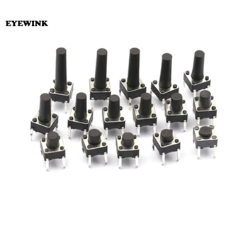 

1000PCS 4Pin 6*6 Micro Tact Push Button Switches DIP 6x6x4.3/5/6/7/8/9/10/11/12/13/14/15 MM 4.3mm 5mm 6mm 7mm 8mm 9mm 10mm 11mm