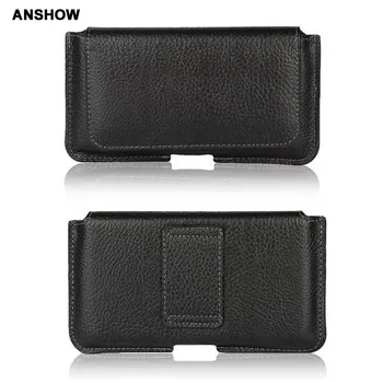 

Universal Hip Leather Case For Iphone X 8 7 4.7inch 6 6S Plus 5.5inch Horizontal Holster Flip PU Waist Belt Pouch 50PCS