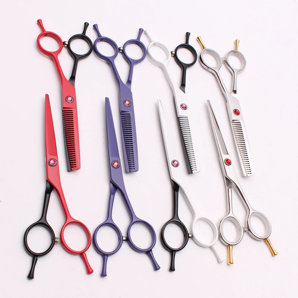 

5.5In. 16cm Customized Brand Barber Shop JP 440C Cutting Scissors Thinning Shears Professional Hair Scissors Styling Tool
