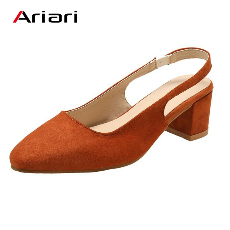

Ariari Hot Summer Women Shoes Pumps Dress Shoes Med Heels Boat Shoes Wedding Shoes Round Toe Sandals Drop Shipping Women Pumps